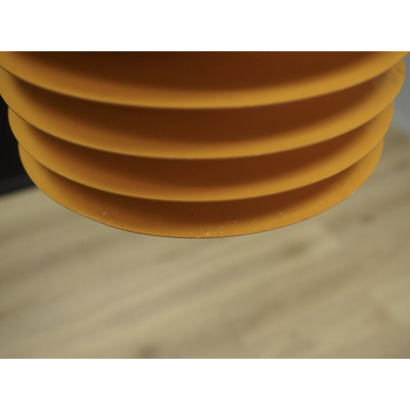 Vintage pendant lamp in yellow plastic scandinavian 1970