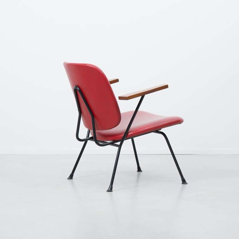 Red Kembo chair, W. H. GISPEN - 1954