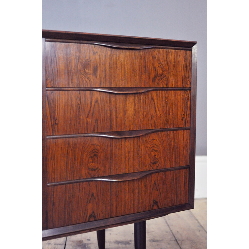 Enfilade scandinave en palissandre avec tiroirs - 1960