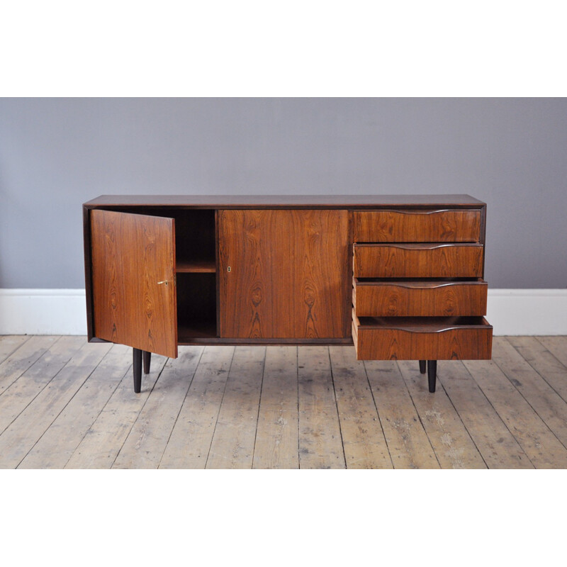 Scandinavian rosewood sideboard with drawers - 1960s