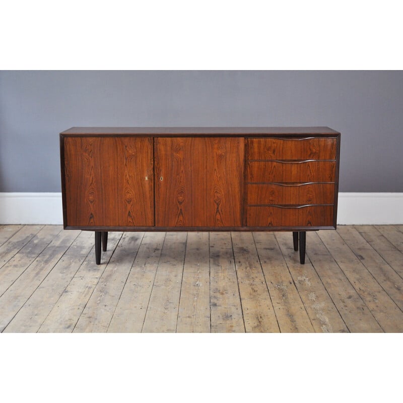 Scandinavian rosewood sideboard with drawers - 1960s