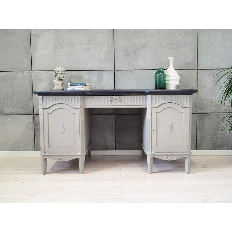 Vintage ash desk, french secession H. Schmidts 1960