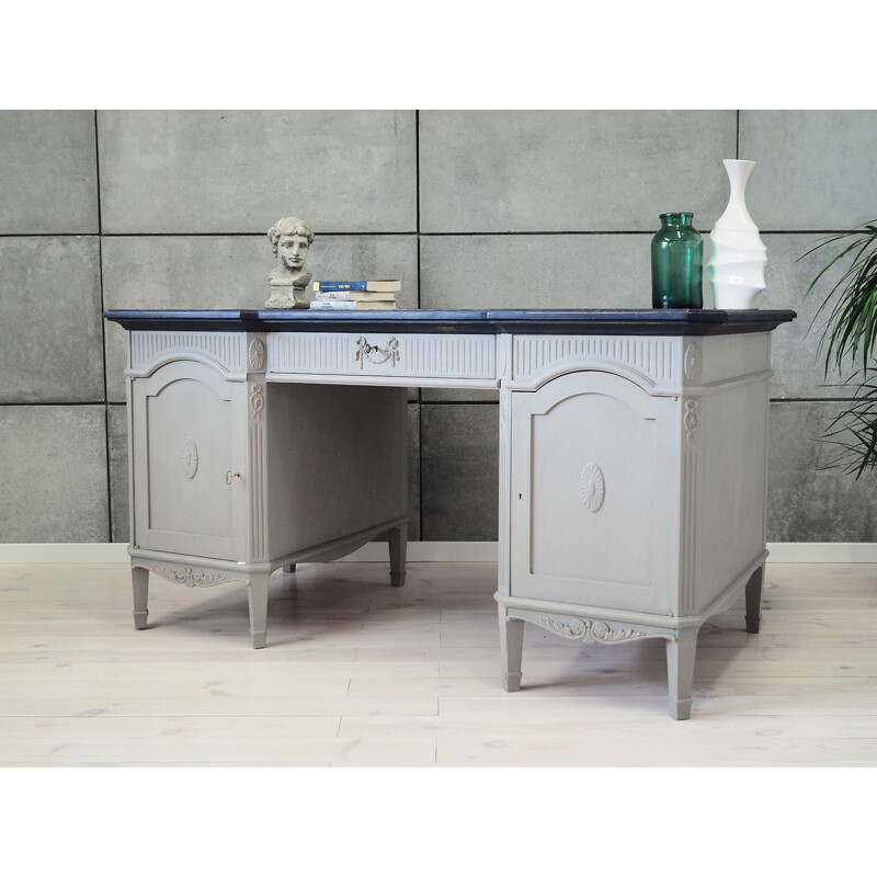 Vintage ash desk, french secession H. Schmidts 1960