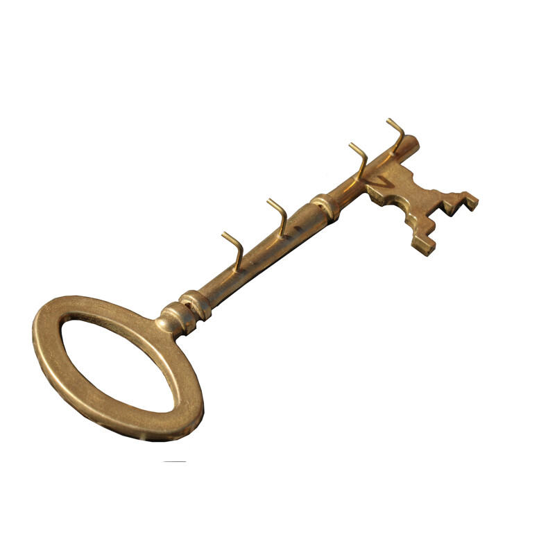 Vintage brass key ring, 1970