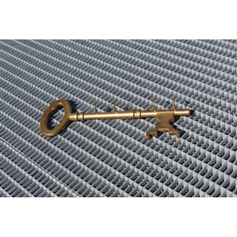 Vintage brass key ring, 1970