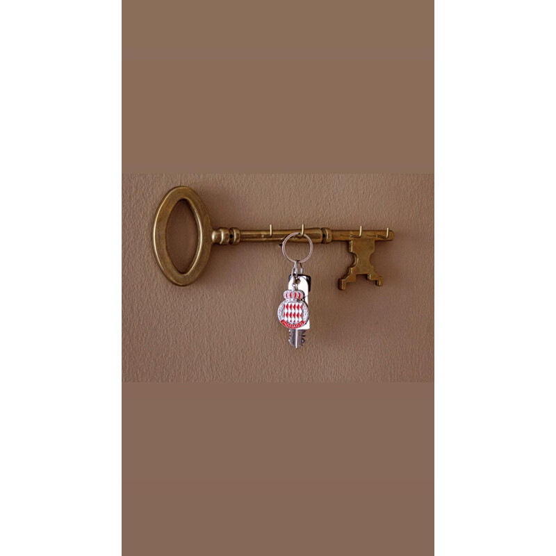 Porta-chaves em latão Vintage, 1970