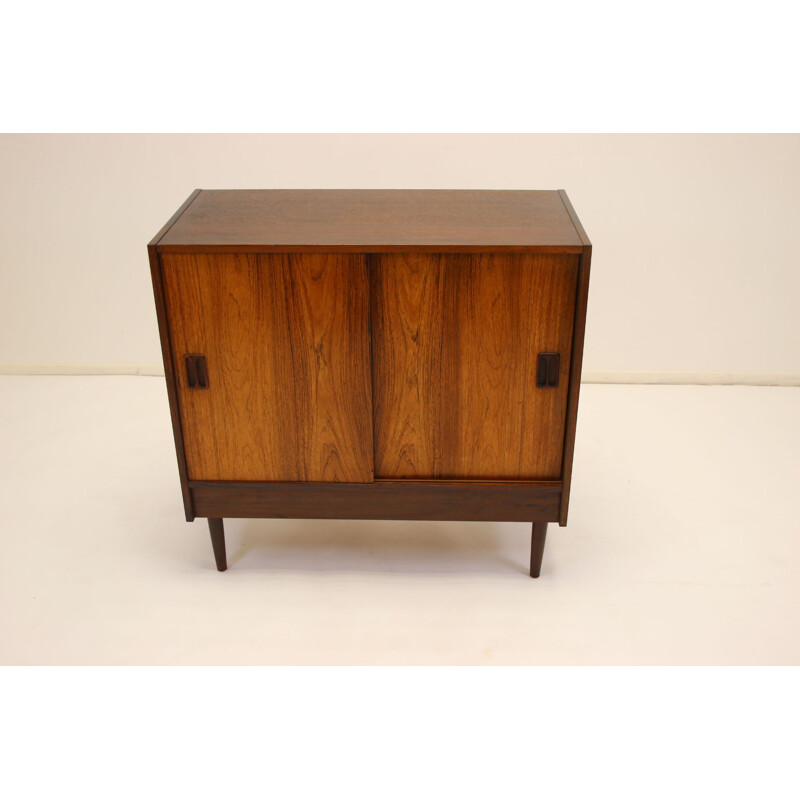 Vintage sliding door cabinet or chest of drawers  Rosewood veneer