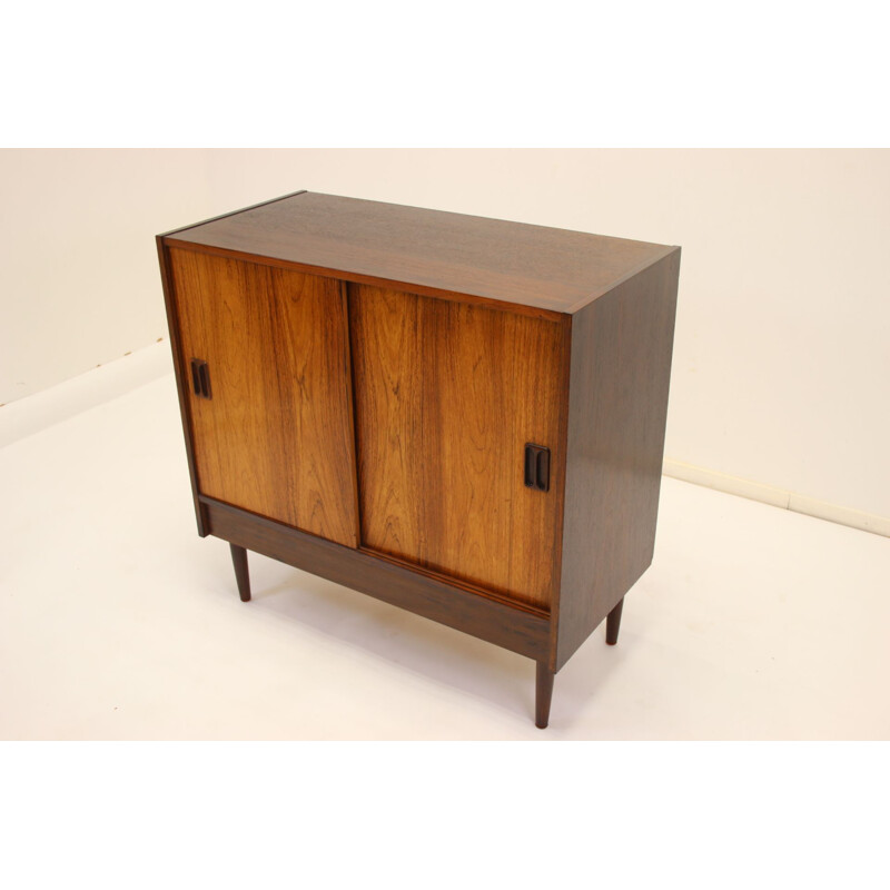 Vintage sliding door cabinet or chest of drawers  Rosewood veneer