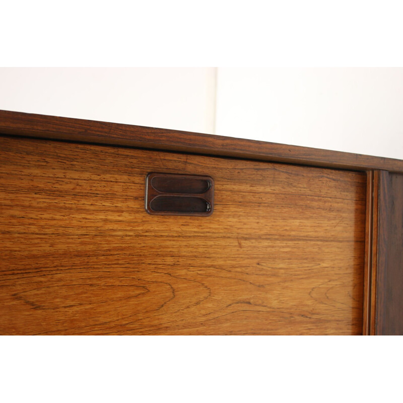 Vintage sliding door cabinet or chest of drawers  Rosewood veneer