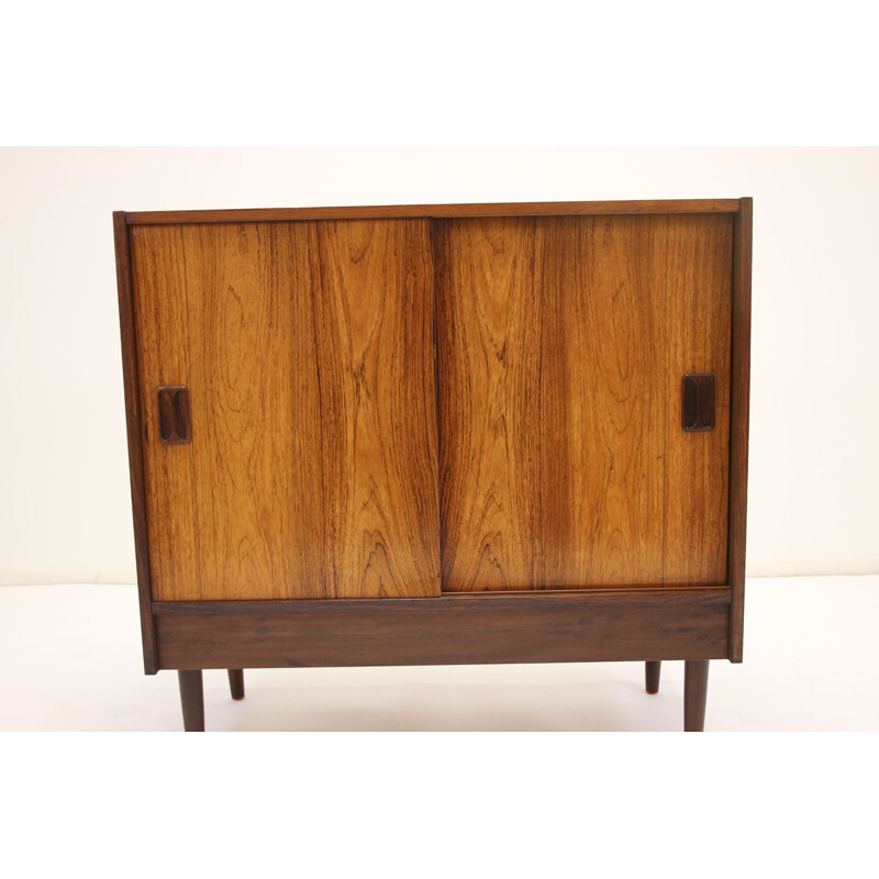 Vintage sliding door cabinet or chest of drawers  Rosewood veneer