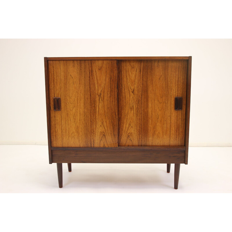 Vintage sliding door cabinet or chest of drawers  Rosewood veneer