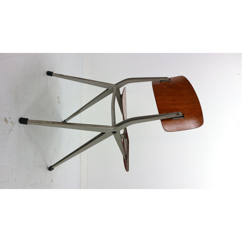 Set of 6 vintage S201 Industrial Chairs Ynske Kooistra for Marko Holland 1950s 
