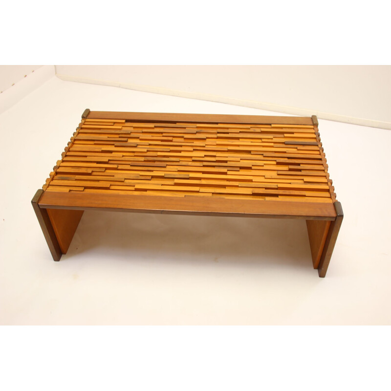 Large Brutalist coffee table by  Percival Lafer Brazilian 1960s