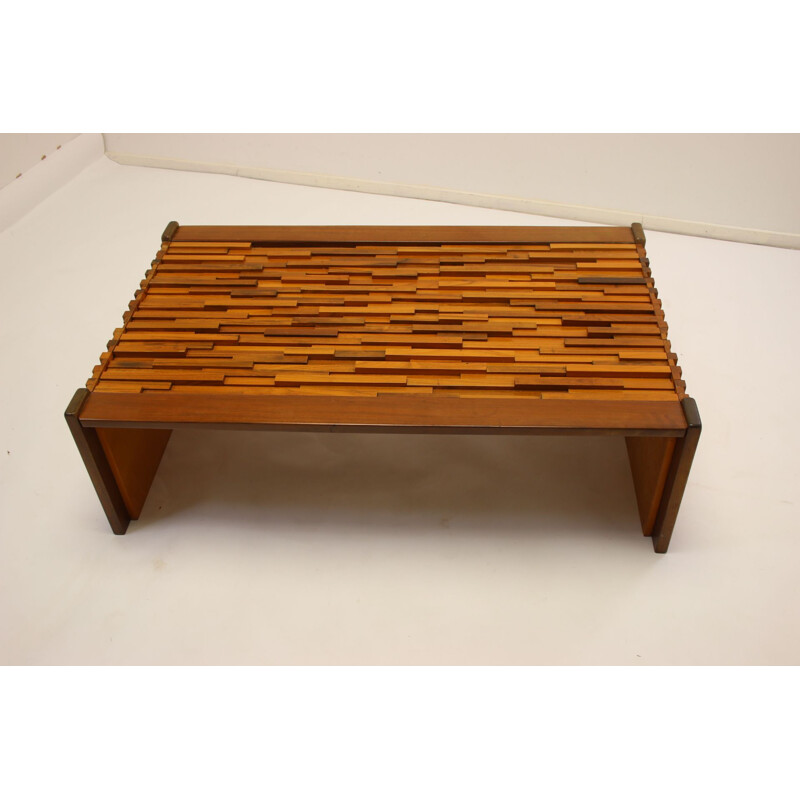 Large Brutalist coffee table by  Percival Lafer Brazilian 1960s