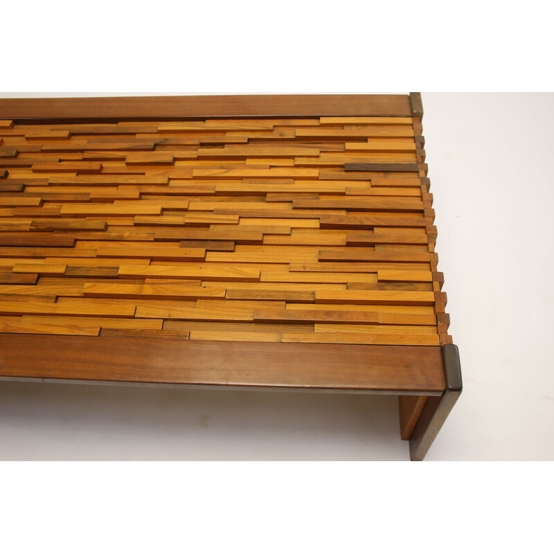 Large Brutalist coffee table by  Percival Lafer Brazilian 1960s