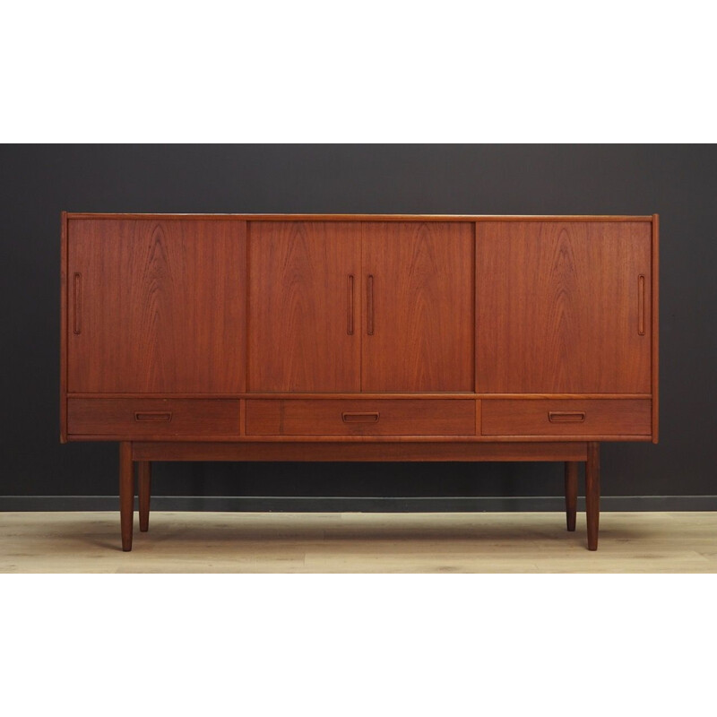 Vintage highboard teak Scandinavian 1970s