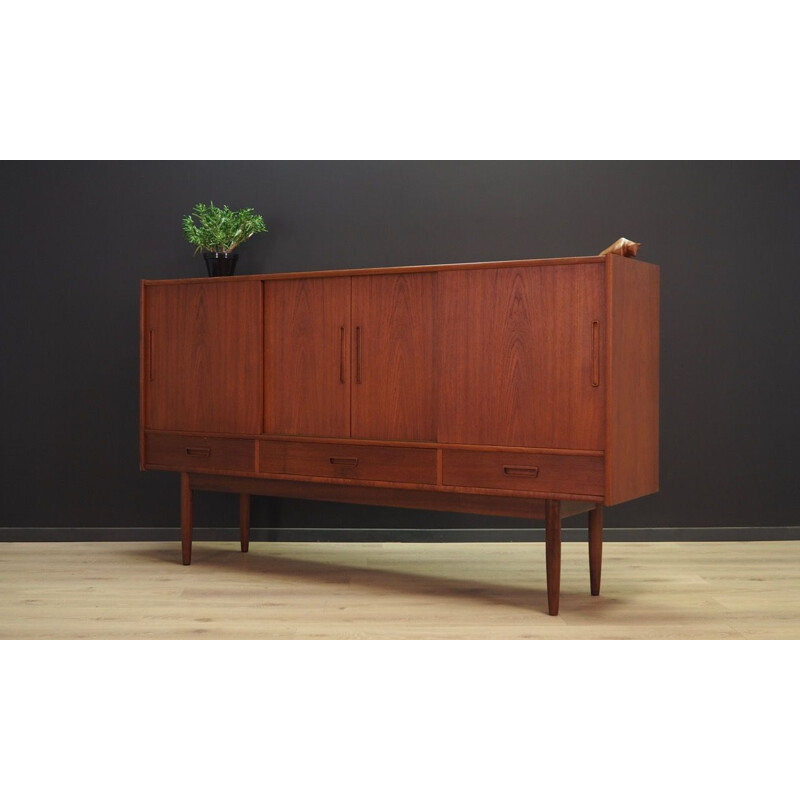 Vintage highboard teak Scandinavian 1970s