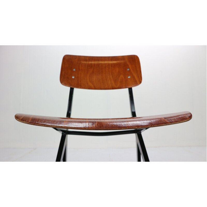 Set of 8 vintage S201 Industrial Chairs, Ynske Kooistra for Marko Holland 1950s