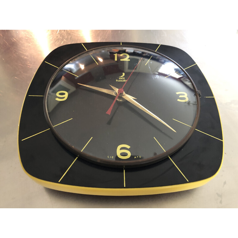 Vintage formica wall clock by Jaz 1960