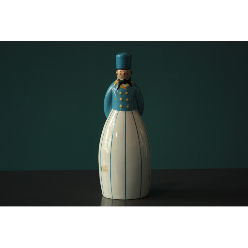 "Curacao" liqueur flask in porcelain - 1930s