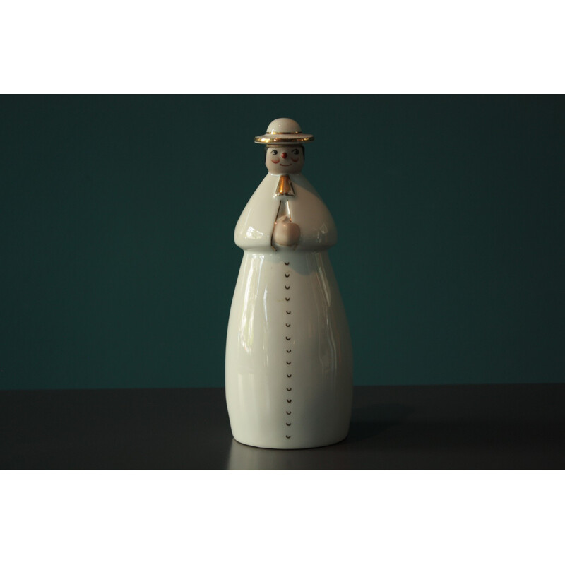 "Benedictine" liqueur flask in porcelain - 1930s