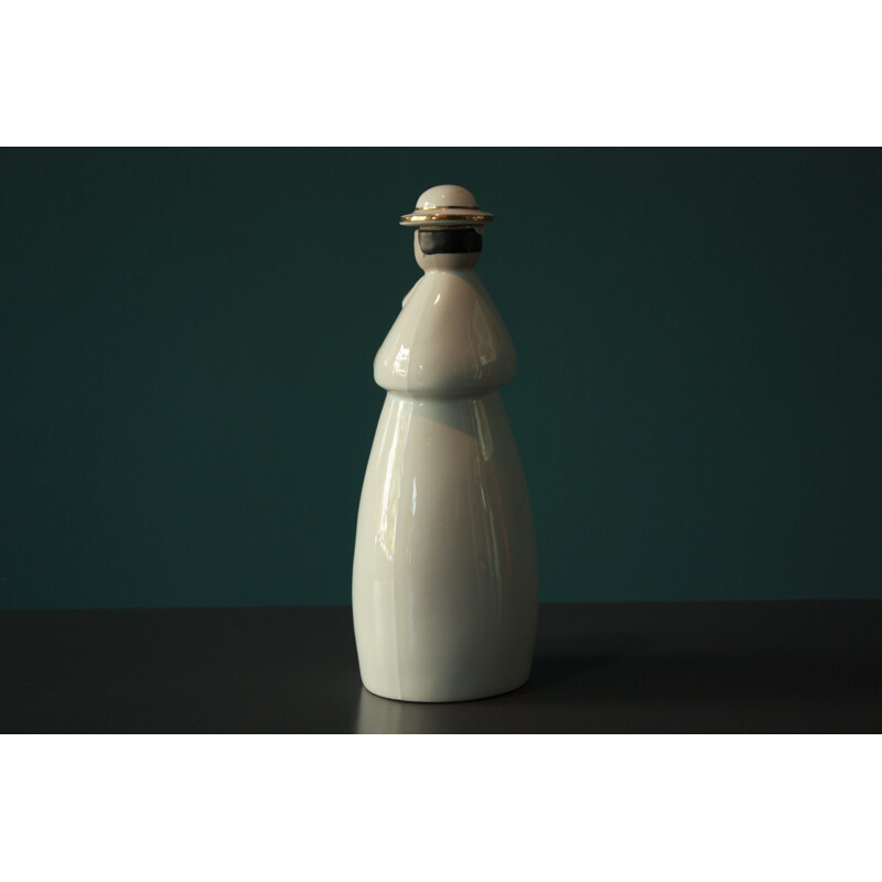 "Benedictine" liqueur flask in porcelain - 1930s