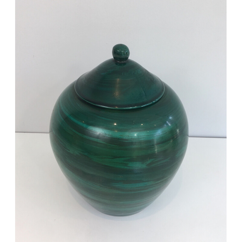 Vintage ceramic lidded pot, 1950