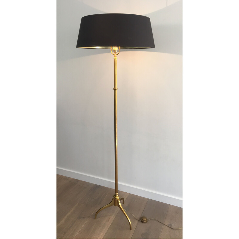 Vintage brass floor lamp, 1960