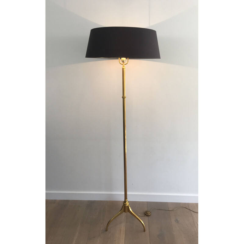 Vintage brass floor lamp, 1960