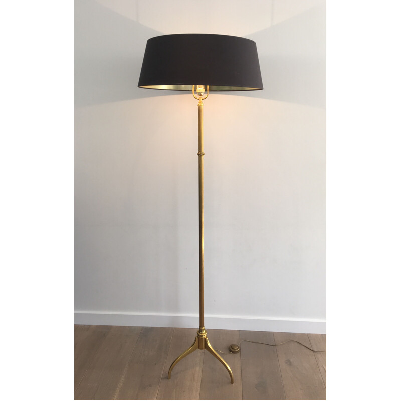 Vintage brass floor lamp, 1960