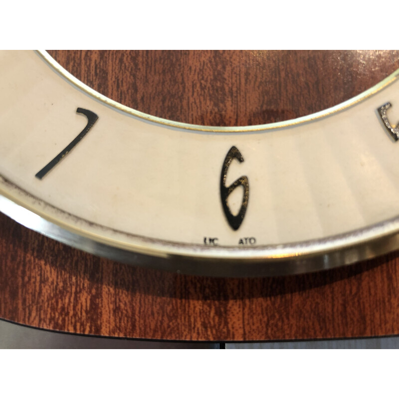 Vintage wall clock in formica by Junghans 1960