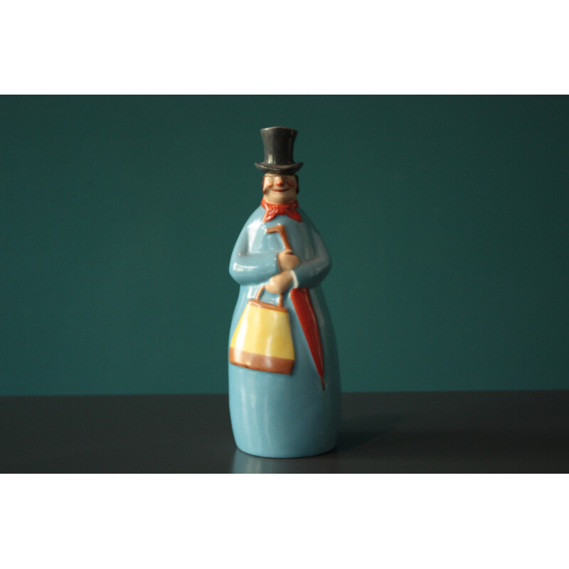 Robj "Raspail" liqueur flask in porcelain - 1930s