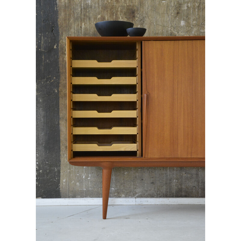 Axel Christensen teak highboard, Gunni OMANN - 1960s