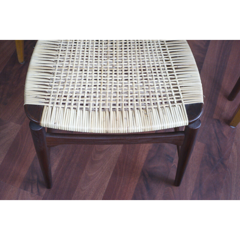 Vintage 4x Teakchair, Georg Leowald, 1950s