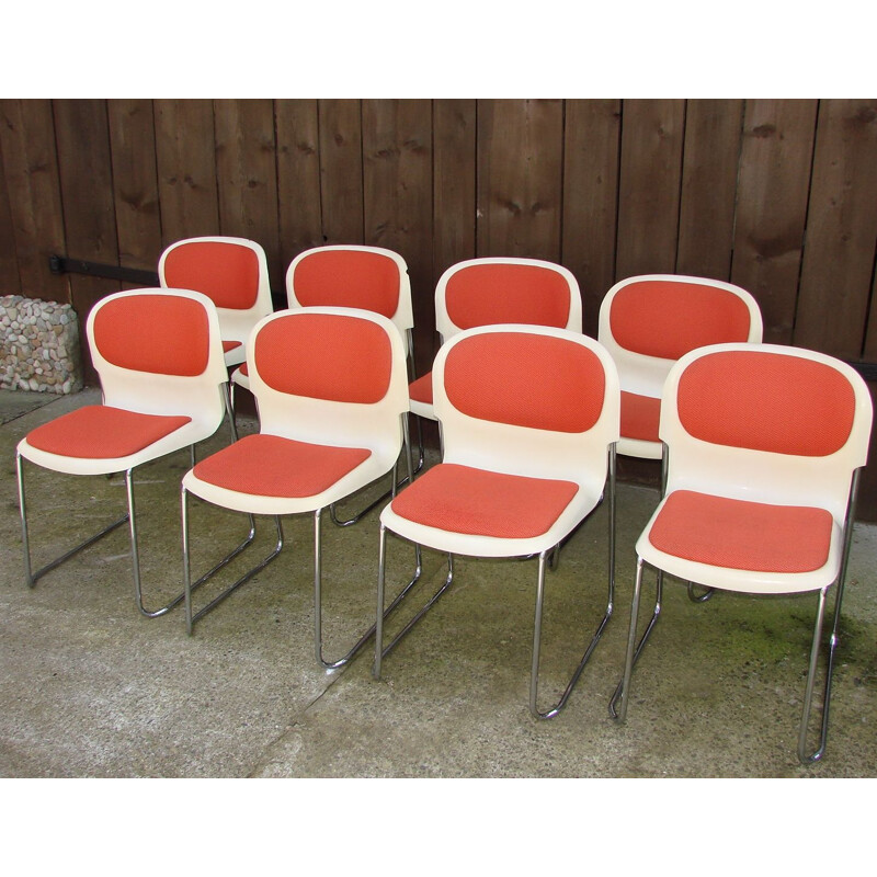 Set of 8 vintage chairs Drabert SM400K, Germany 1990s