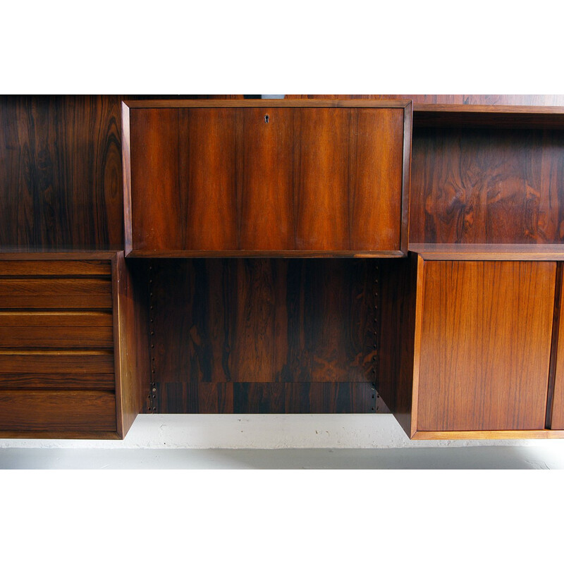 Vintage 'Cado' Wall System by Poul Cadovius Midcentury Office Shelving Rosewood Danish 1960s