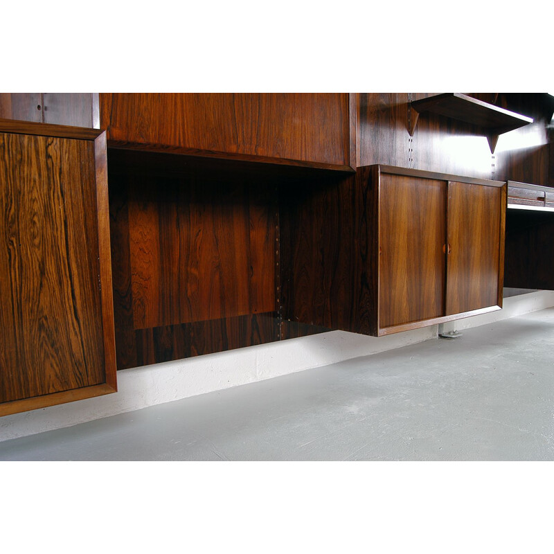 Vintage 'Cado' Wall System by Poul Cadovius Midcentury Office Shelving Rosewood Danish 1960s