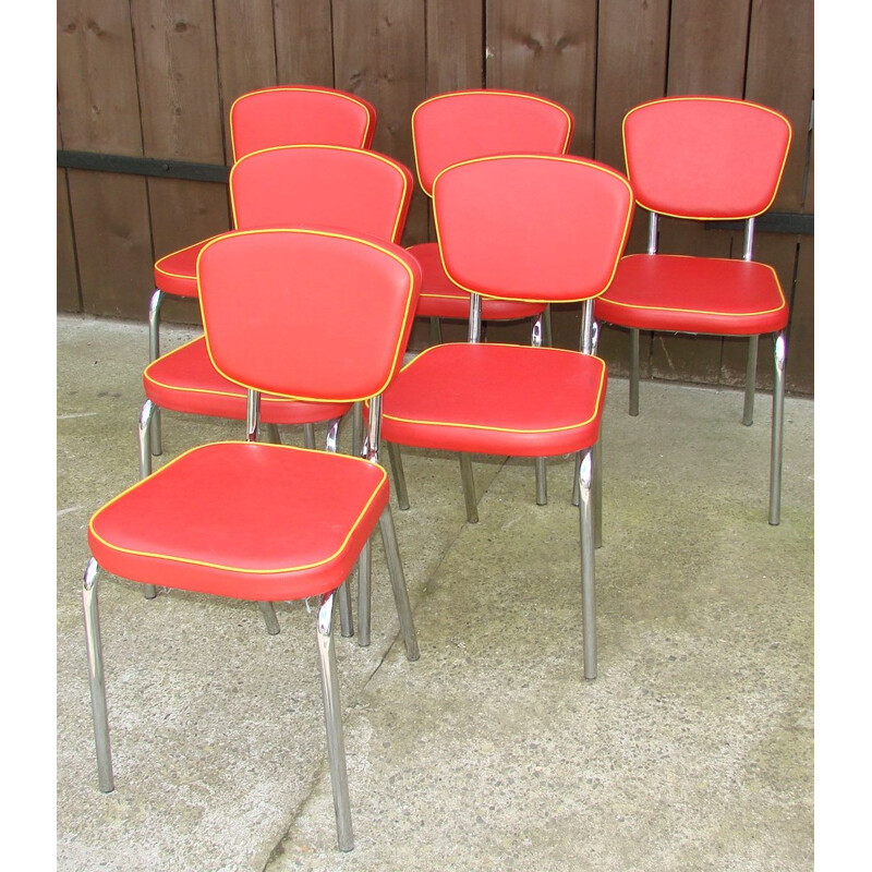 Set van 6 vintage Goin stoelen, Duitsland 1980