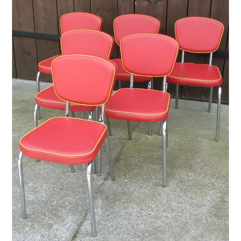 Set van 6 vintage Goin stoelen, Duitsland 1980