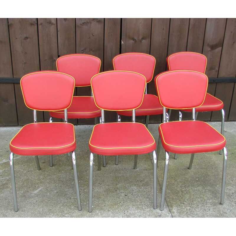 Conjunto de 6 cadeiras Goin vintage, Alemanha 1980