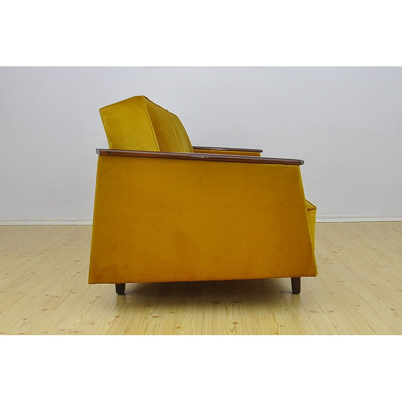 Mid-century velvet sofa daybed, 1960s