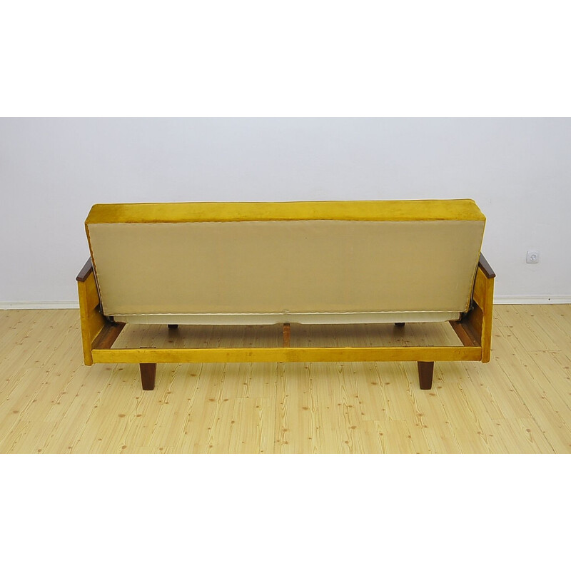 Mid-century velvet sofa daybed, 1960s