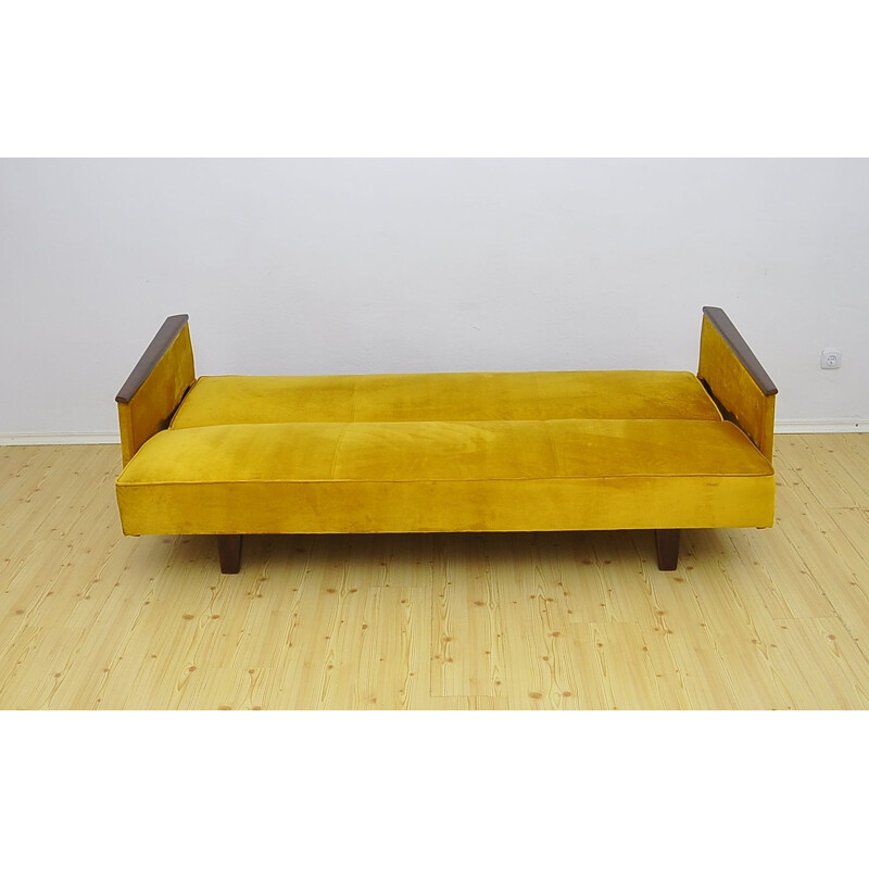 Mid-century velvet sofa daybed, 1960s