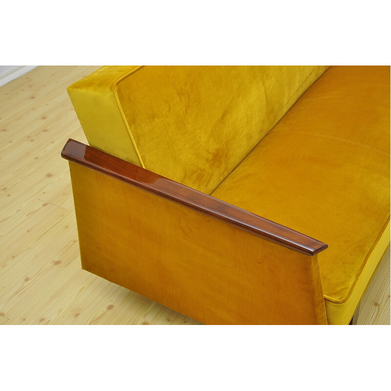 Mid-century velvet sofa daybed, 1960s