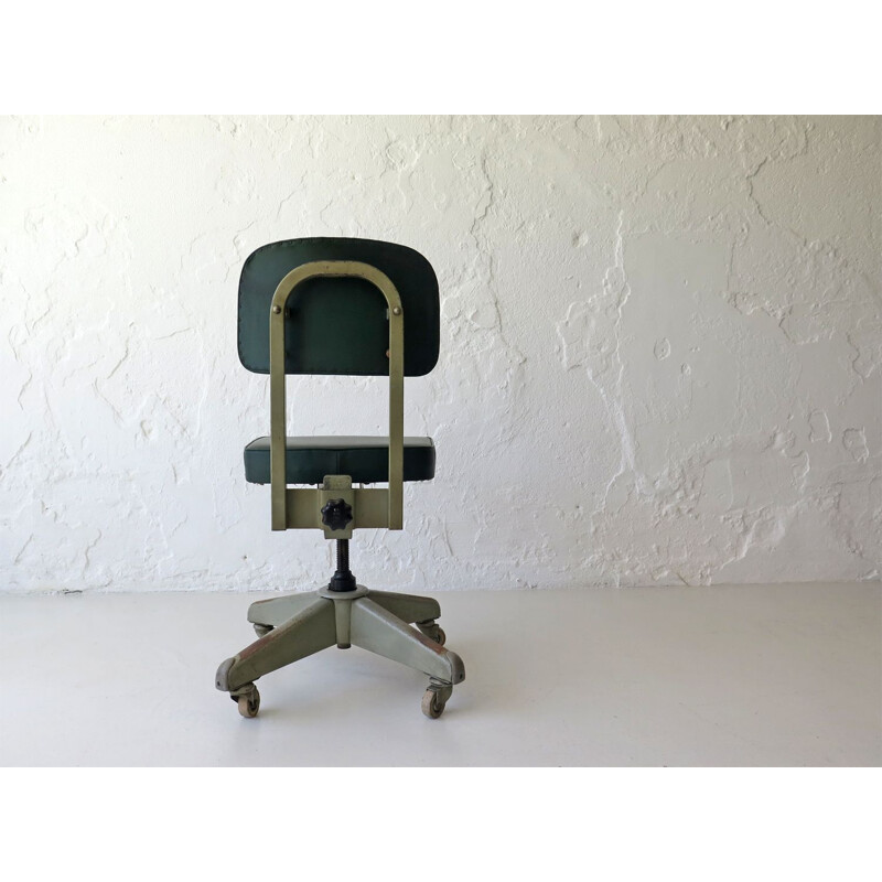 Chaise de bureau vintage industrielle par Seel, 1950