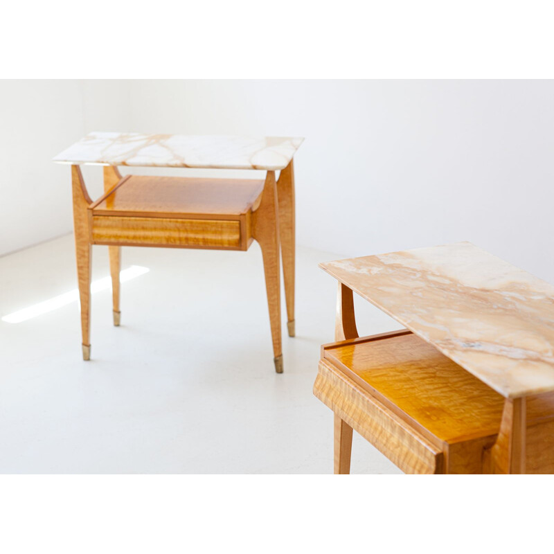 Pair of Bedside Tables, Italian 1950s