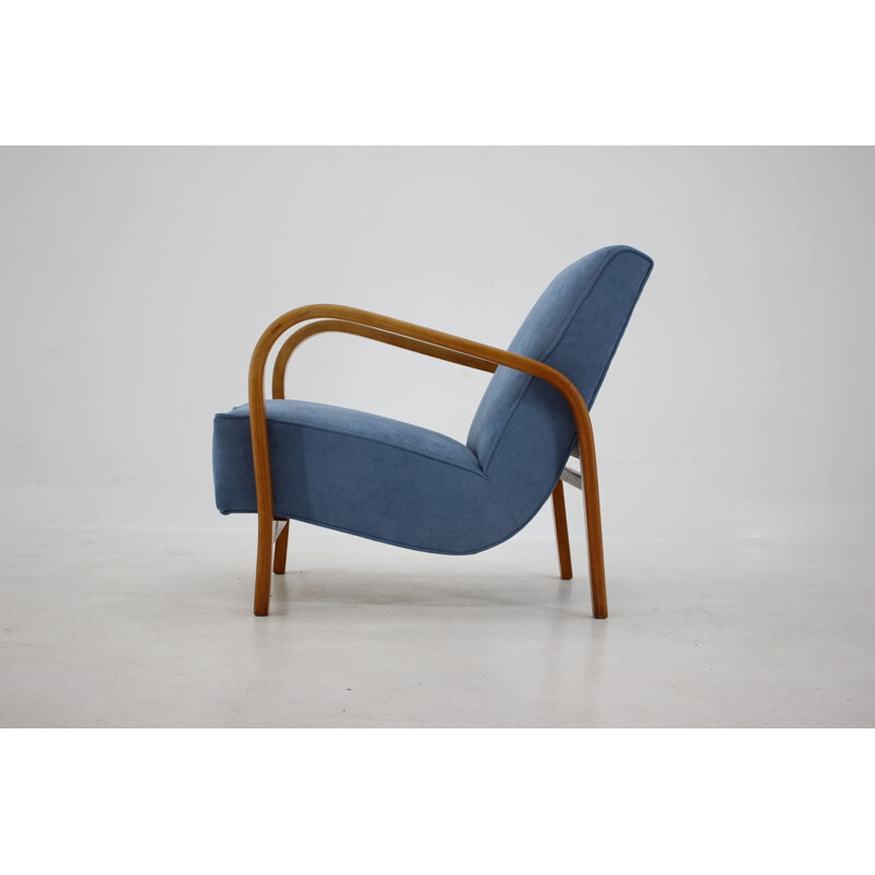 Vintage Armchair, Karel Koželka, Antonín Kropáček Czechoslovakia 1940s