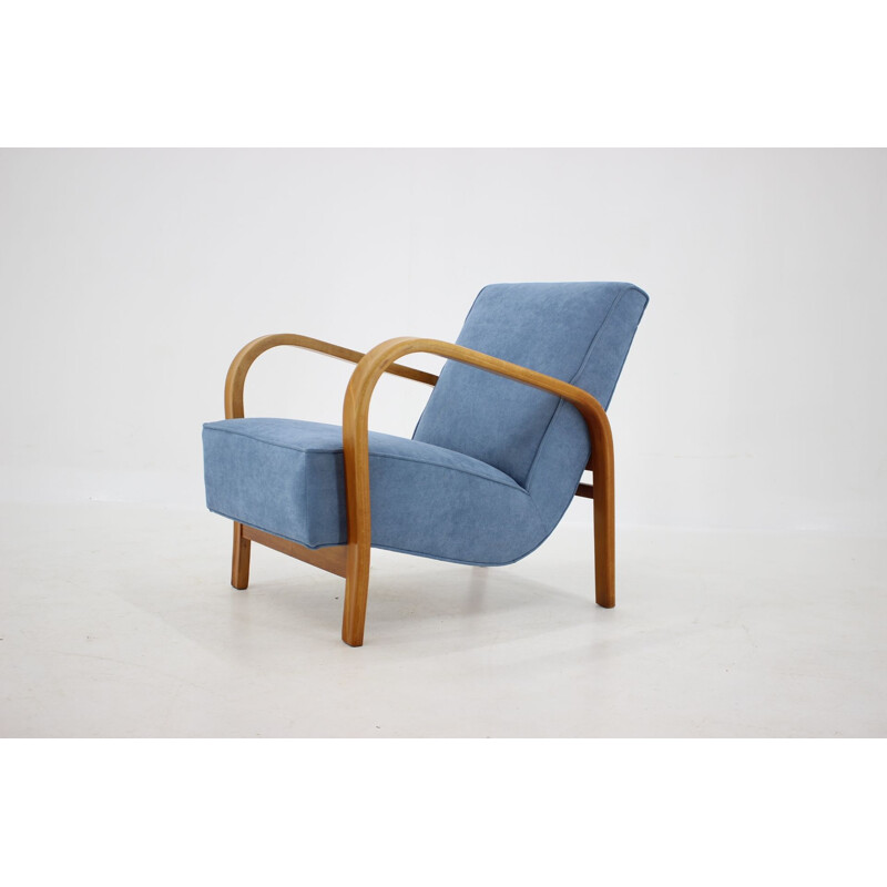 Vintage Armchair, Karel Koželka, Antonín Kropáček Czechoslovakia 1940s