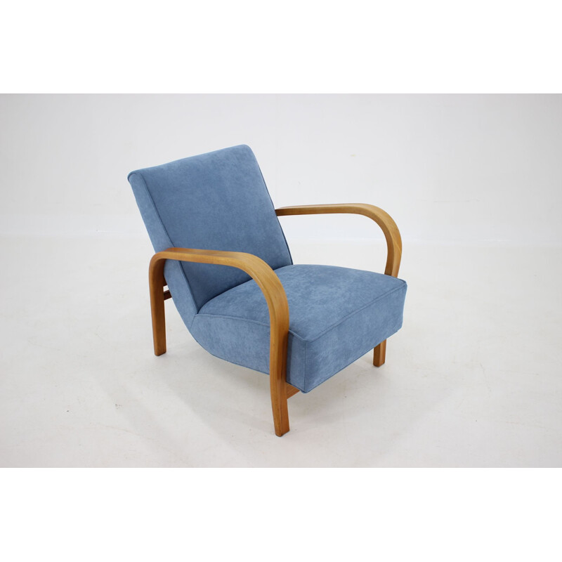 Vintage Armchair, Karel Koželka, Antonín Kropáček Czechoslovakia 1940s