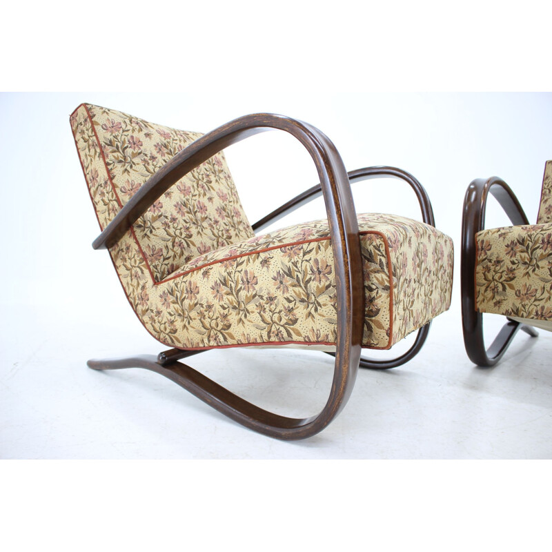 Paire de fauteuils vintage modèle H269 par Jindřich Halabala, 1930
